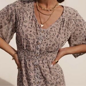 Bohme Floral Maxi Dress in Cream and Black